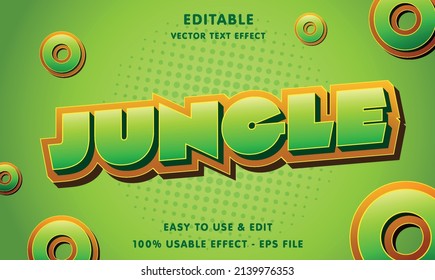 efecto de texto editable en jungla con estilo moderno y sencillo, utilizable para logotipo o título de campaña