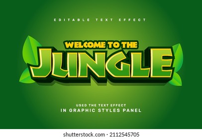 Jungle editable text effect template