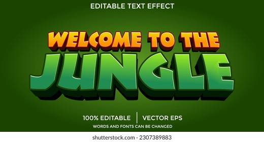 Jungle editable text effect template