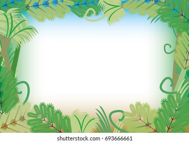 Jungle enclosing frame / Vector image of background