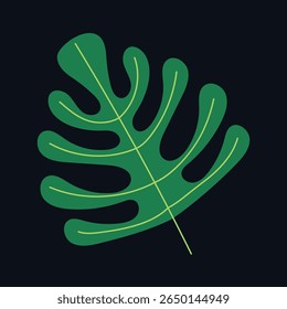 Jungle exotic flora tree palm leaves tropic plant isolated concept. Vector flat graphic design cartoon illustration