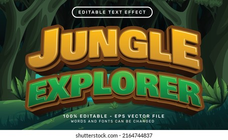 Jungle Explorer 3d Text Effect And Editable Text Effect