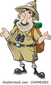 Explorador de la selva equipado para la aventura
