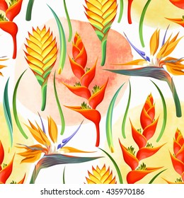 Jungle flowers seamless
