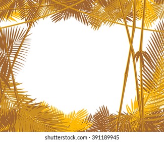 jungle forest backgound for you text or simple image. vector illustration 3