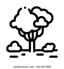 Dschungelwald Symbol Vektorgrafik. Dschungelwaldschild. einzelne Kontursymbolgrafik