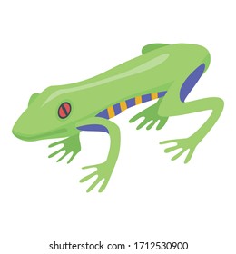 Jungle frog icon. Isometric of jungle frog vector icon for web design isolated on white background