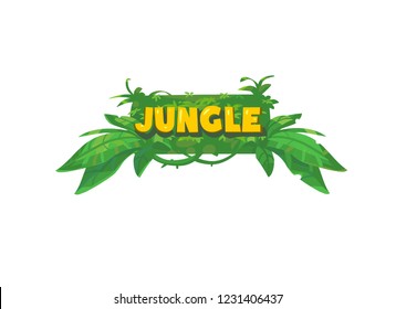 Jungle Game Art Logo Isolated