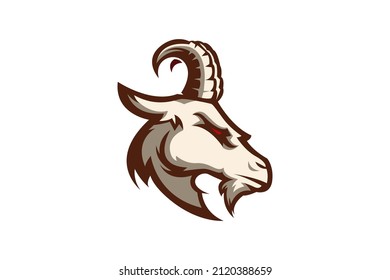 jungle goat mascot vector drawing