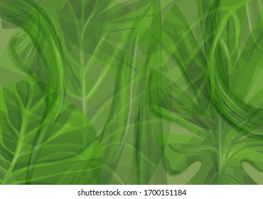 jungle. green abstract vector background. 10 EPS