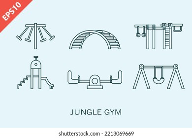 Jungle Gym Design Vector Flat Modern Isolated Illustration