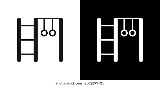 jungle gym icon logo set vector