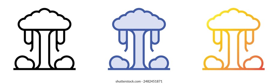 jungle icon. Linear, Blue Fill and Gradient Style Design Isolated On White Background