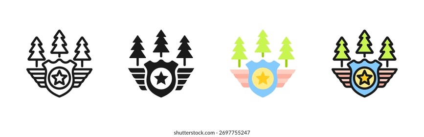 Paquete de iconos de la selva en múltiples estilos
