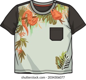 Jungle illustration design vectoral nature and floral templates