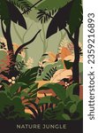 Jungle landscape nature and forest background