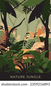 Jungle landscape nature and forest background