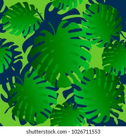 jungle leaves on a background, seamless pattern, vector