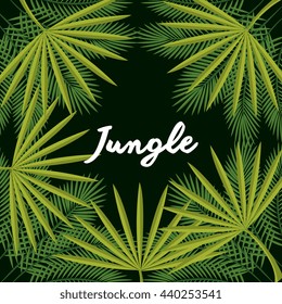 jungle leaves pattern isolated icon design, vector illustration  graphic 