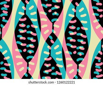 Jungle leaves seamless pattern, texture with colorful overlay effect.