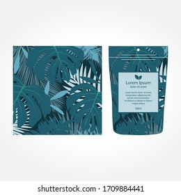 jungle leaves, vector packaging design 