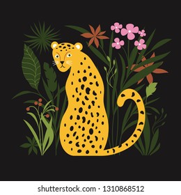 Jungle Leopard vector illustration