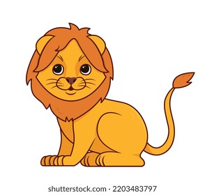 Jungle Lion Character Wild Life Mammals Stock Vector (Royalty Free ...