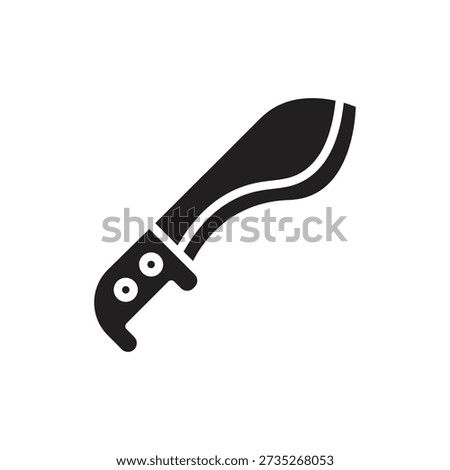 Jungle Machete Filled Icon Vector Illustration