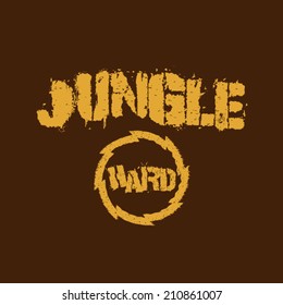 Jungle music t-shirt illustration