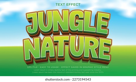 Jungle nature 3d editable text effect	
