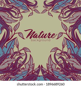 Jungle Nature Leaves Background Simple Design
