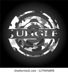 Jungle on grey camo pattern