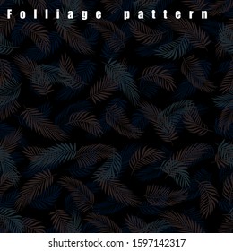 

Jungle palm leaf seamless pattern. Ttropical palm leaves wallpaper. Design for printing, textile, fabric, fashion, interior, wrapping paper. Vector illustration