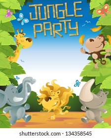Jungle Party Border