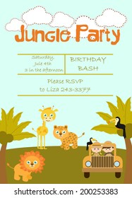 Jungle party invitation