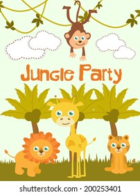 Jungle party invitation