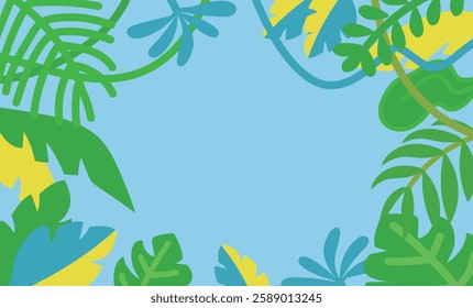 Jungle plant background illustration material