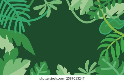 Jungle plant background illustration material