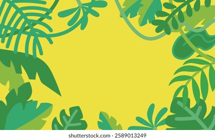 Jungle plant background illustration material