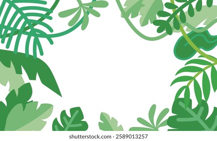 Jungle plant background illustration material