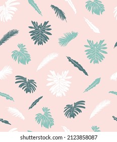 jungle plant seamless pattern material