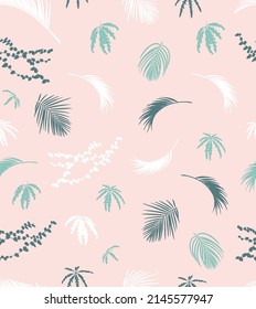 jungle plant seamless pattern material