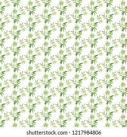 Jungle plants, green bamboo leaves pattern design background.