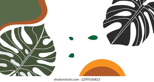 Patrón de ilustración de plantas de jungla. diseño floral contemporáneo sin fisuras. eps vectoriales.10