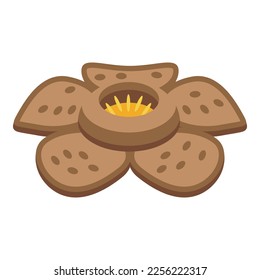 Jungle rafflesia icon isometric vector. Nature forest. Botanical blossom