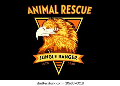 Jungle Ranger Retro Design Hand Drawing