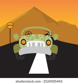 jungle safari car tour. travel car. African cars. Suitable for transportation wall decoration stickers