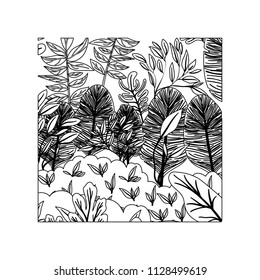 jungle scene pattern background