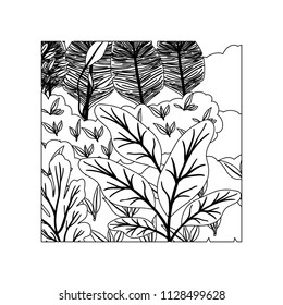 jungle scene pattern background