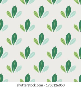 Patrón de jungla sin soldadura con hojas verdes sobre fondo verde. Perfecto para papel pintado, papel de regalo, tarjetas de felicitación de verano. Ilustración del vector